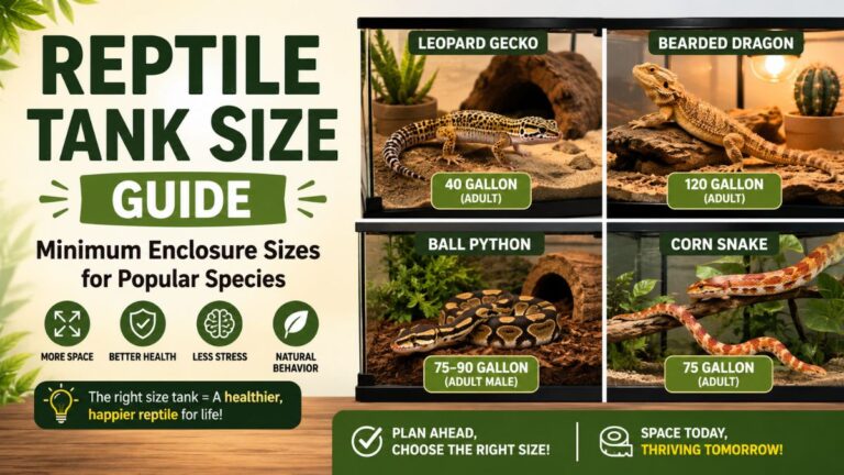 reptile tank size