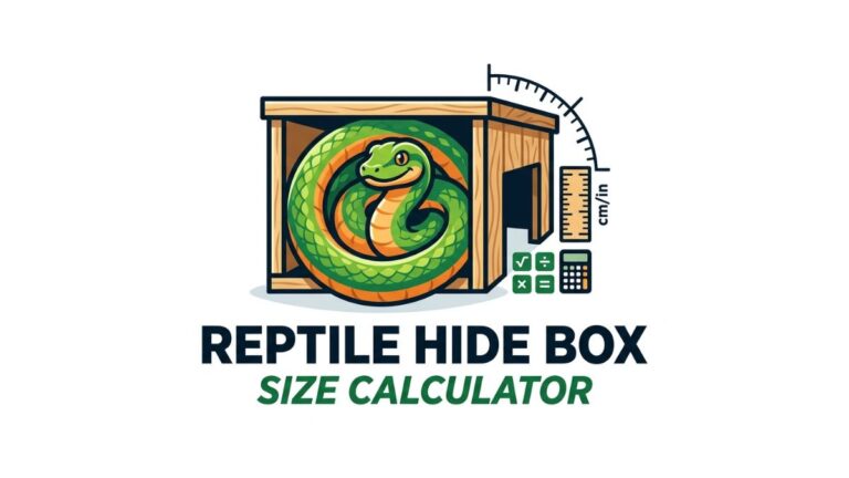 Reptile Hide Box Size Calculator