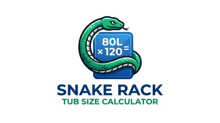 Snake Rack Tub Size Calculator
