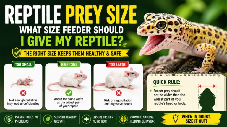 reptile prey size
