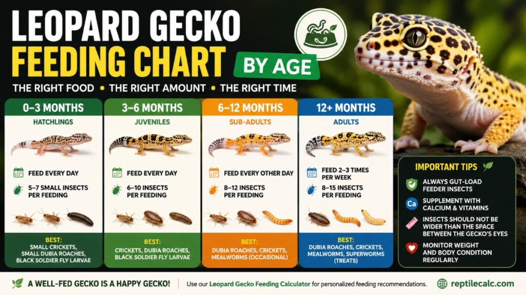 Leopard Gecko Feeding Chart