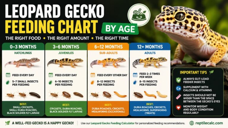 Leopard Gecko Feeding Chart