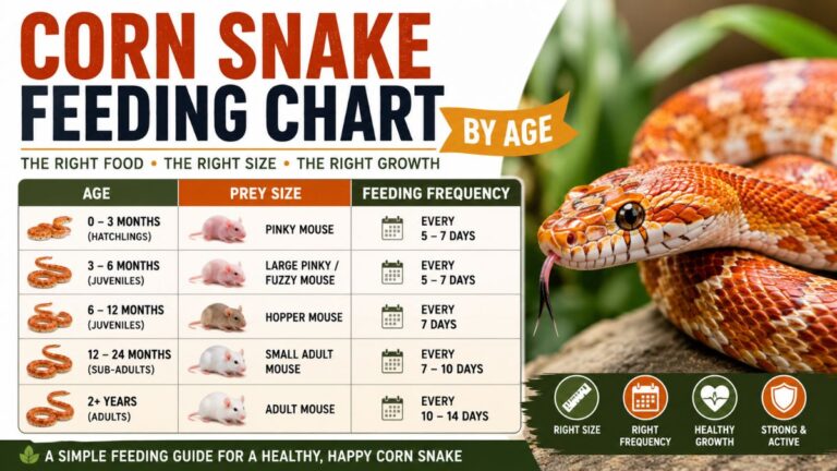 corn snake feeding chart
