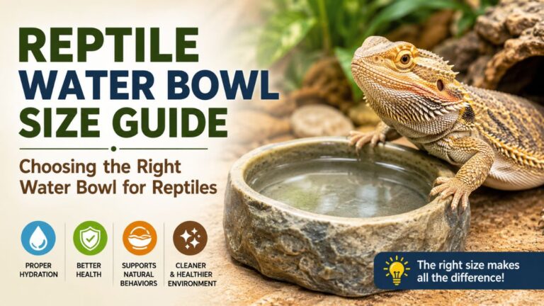 reptile water bowl size